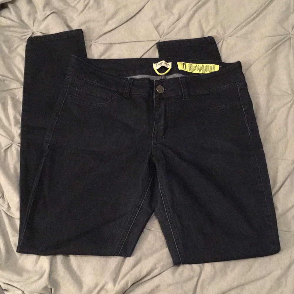 Dark wash skinny jeans